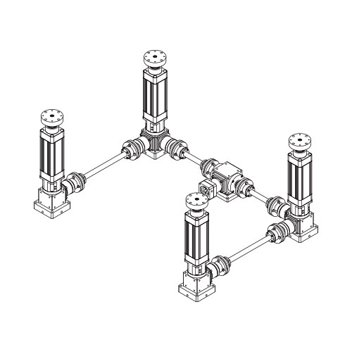 RB-G4U-A-JDT 4軸螺桿升降機電缸型式