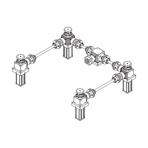 RB-G4U-AHT 4軸螺桿升降機活塞型式